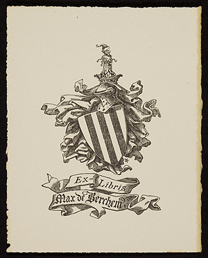 ex-libris Max v.B. - Ranst-Berchem.org